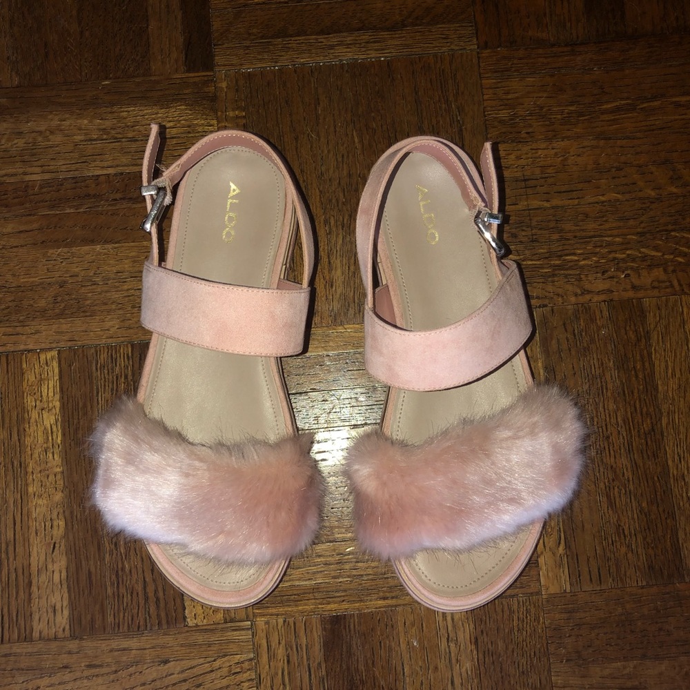aldo fur slides